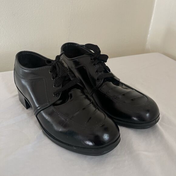 ROBINSON’S SHOEMAKERS Vintage 70s Non Slip Lace Up Oxfords, Black- Size 6 - Picture 10 of 10